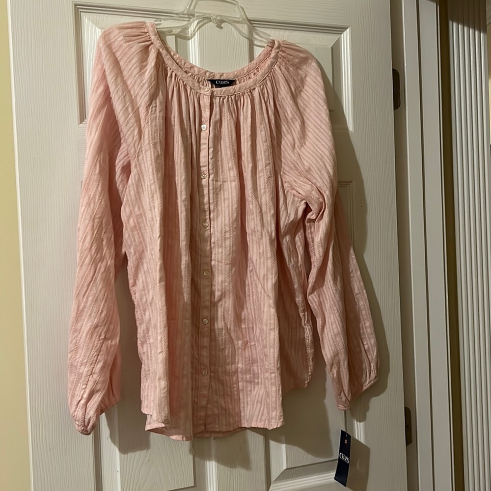 Light pink long sleeve blouse